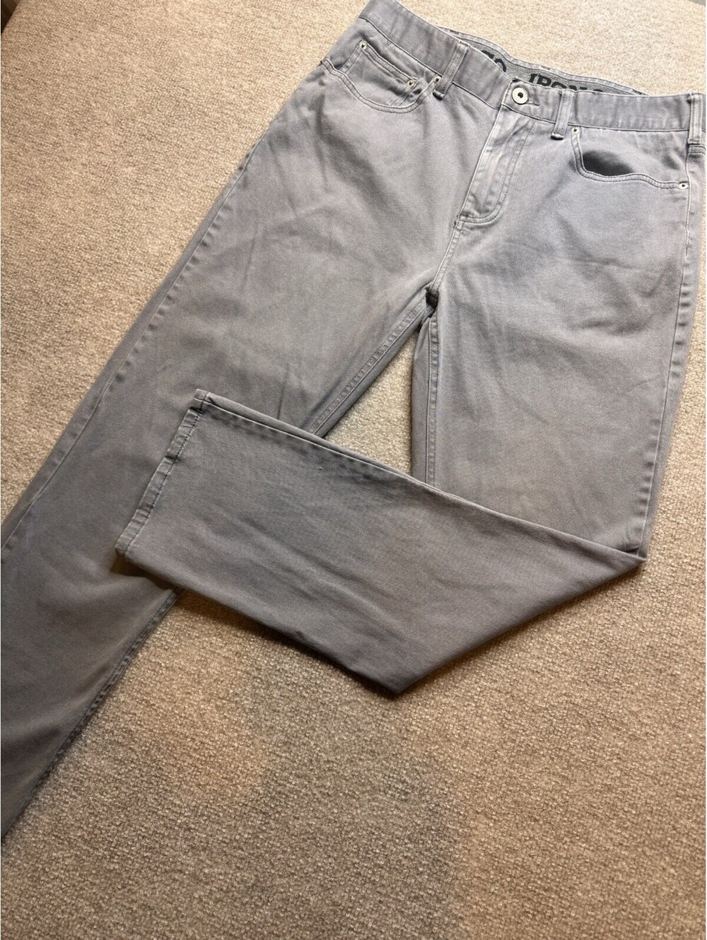 Iron Co. Jeans Mens 32x30 Denim Gray Classic 98%Cotton 827